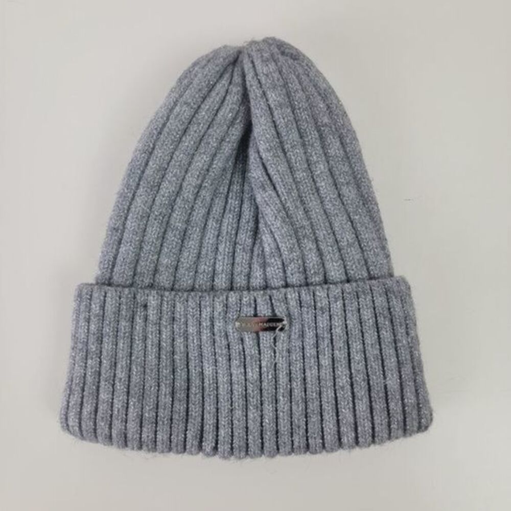 Steve Madden gray silver beanie one size